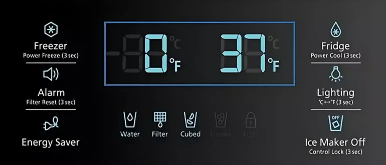 Different Types of Samsung Refrigerator Control Panel Lights