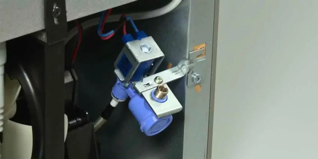 checking the ice maker's water inlet valve
