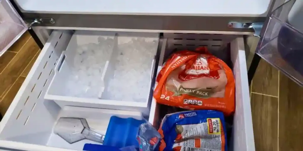 removing and clearing the ice container 