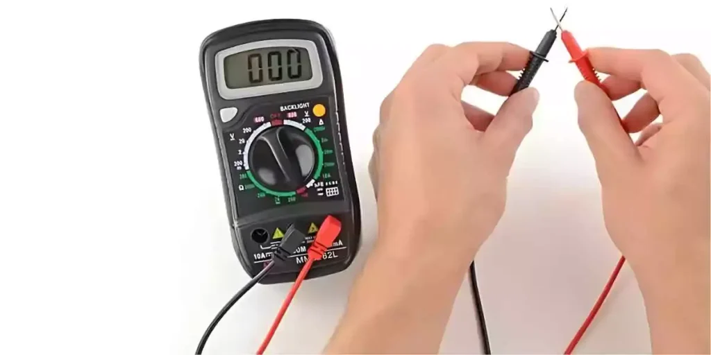 set the multimeter to test continuity