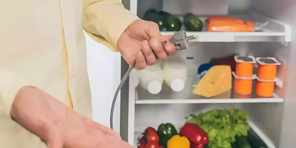 unplug the refrigerator