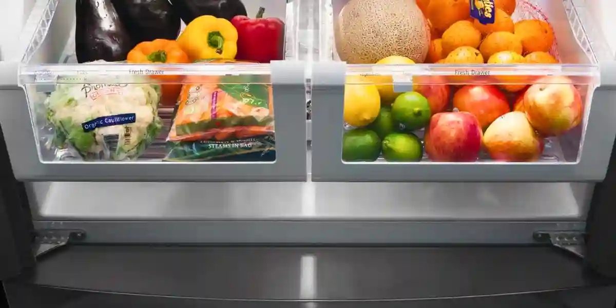 Vegetables Freezing In Refrigerator Drawer Preserve Freshness