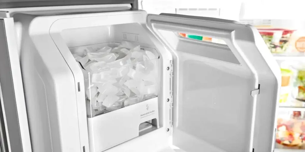 clean the ice maker and storage bin