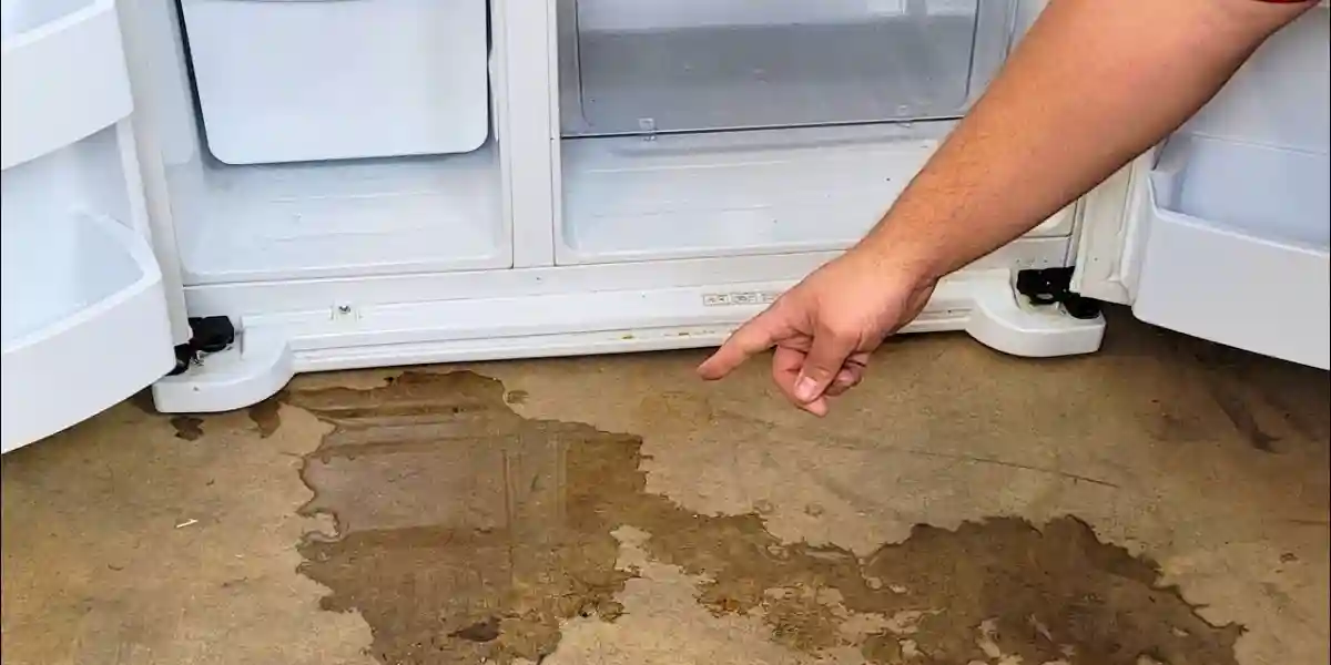 ge cafe refrigerator water leaking from door