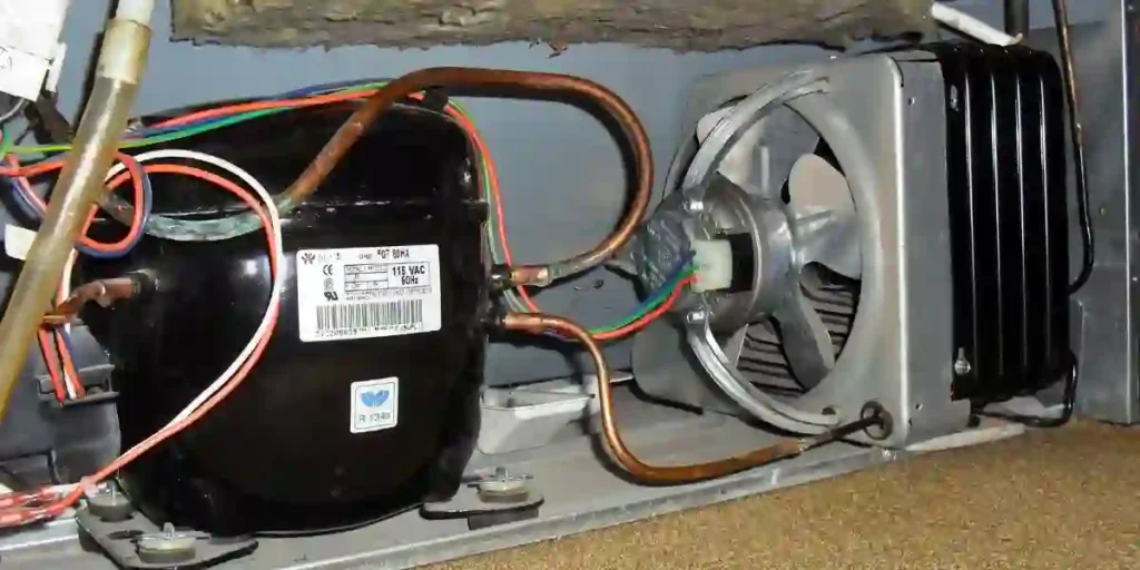 rattling, thumping or humming noise compressor or fan running